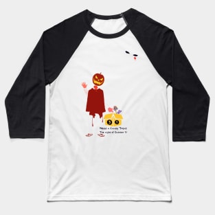 Pumpkin Head Candy Treats Baseball T-Shirt